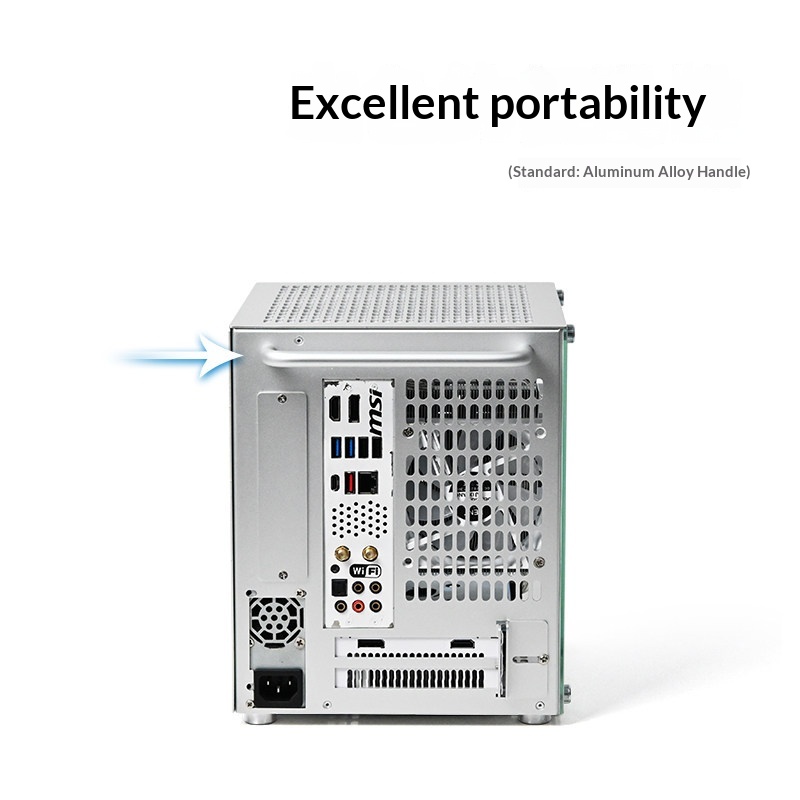 Caja de PC ITX Portátil de Alu - Portable Aluminum Itx Case Carry Handle reseña y precio