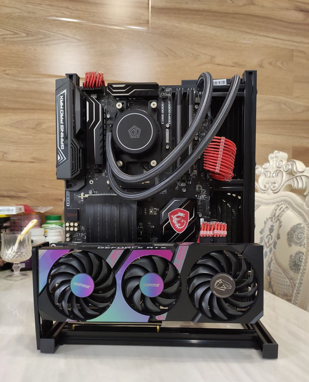 ATX EATX-Asa de banco de prueb - Aluminum Open Frame Test Bench Water Cooling reseña y precio
